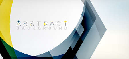 Vector color hexagons geometric abstract background