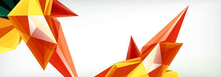 Vector 3d triangles and pyramids abstract background for business or technology presentations, internet posters or web brochure coversのイラスト素材