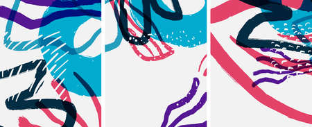 Social media abstract backgrounds. Abstract hand drawn doodles. Vector illustration for covers,...
