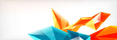 Vector 3d triangles and pyramids abstract background for business or technology presentations, internet posters or web brochure coversのイラスト素材