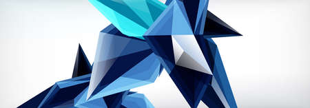 Vector 3d triangles and pyramids abstract background for business or technology presentations, internet posters or web brochure coversのイラスト素材