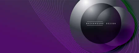 Gradient circles with shadows. Vector techno abstract background. Modern overlapping forms wallpaper...