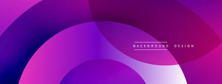 Abstract overlapping lines and circles geometric background with gradient colors