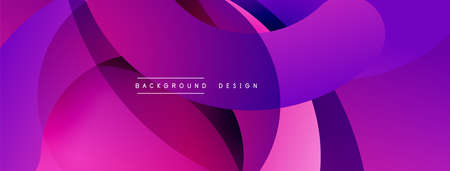 Abstract overlapping lines and circles geometric background with gradient colors