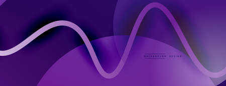 Abstract gradient background with wave line with shadow effect. Geometric composition. 3D shadow...
