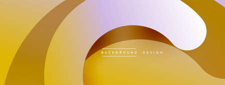 Abstract overlapping lines and circles geometric background with gradient colorsのイラスト素材