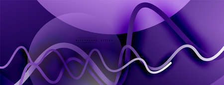 Abstract gradient background with wave line with shadow effect. Geometric composition. 3D shadow effects and fluid gradientsのイラスト素材