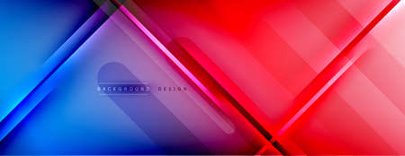 Abstract background - lines composition created with lights and shadows. Technology or business digital template. Trendy simple fluid color gradient abstract background with dynamicのイラスト素材