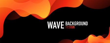 Abstract background - shiny fluid gradients and overlapping waves. Vector Illustration For Wallpaper, Banner, Background, Landing Pageのイラスト素材