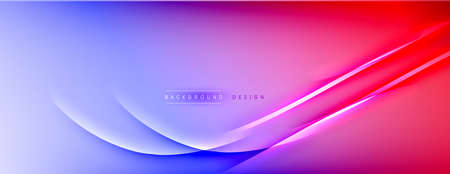 Abstract background - lines composition created with lights and shadows. Technology or business digital template. Trendy simple fluid color gradient abstract background with dynamicのイラスト素材