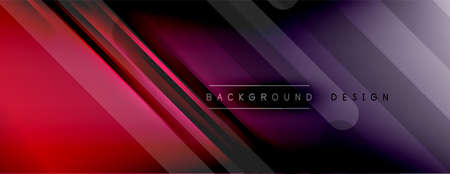 Abstract background - lines composition created with lights and shadows. Technology or business digital template. Trendy simple fluid color gradient abstract background with dynamicのイラスト素材