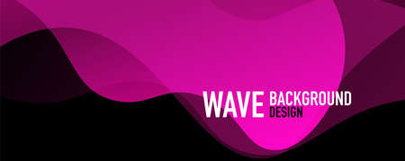 Abstract background - shiny fluid gradients and overlapping waves. Vector Illustration For...