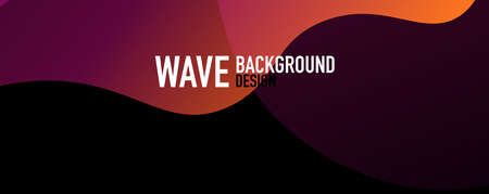 Abstract background - shiny fluid gradients and overlapping waves. Vector Illustration For Wallpaper, Banner, Background, Landing Pageのイラスト素材
