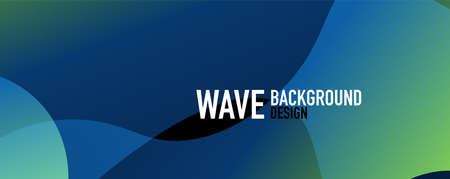 Abstract background - shiny fluid gradients and overlapping waves. Vector Illustration For...