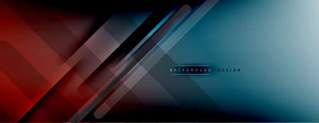 Abstract background - lines composition created with lights and shadows. Technology or business digital template. Trendy simple fluid color gradient abstract background with dynamicのイラスト素材