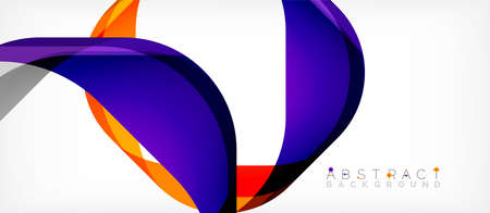 Abstract square shape with overlapping waves, minimal geometric background. Vector Illustration For Wallpaper, Banner, Background, Landing Pageのイラスト素材