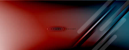 Abstract background - lines composition created with lights and shadows. Technology or business digital template. Trendy simple fluid color gradient abstract background with dynamicのイラスト素材