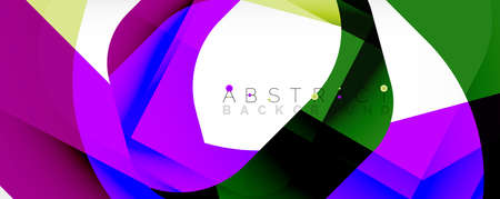 Minimal abstract background - color overlapping shapes on white with shadow lines. Vector Illustration For Wallpaper, Banner, Background, Landing Pageのイラスト素材