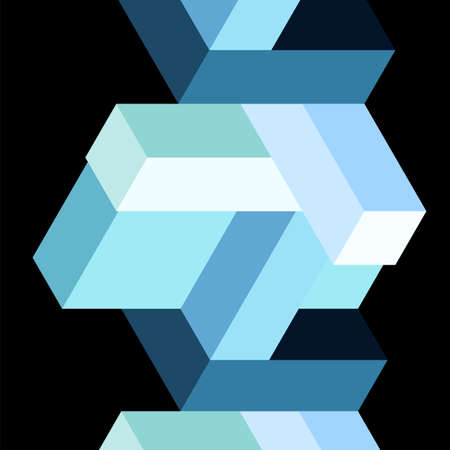 Abstract background. 3d cubes, cubic elements and blocks. Techno or business concept for wallpaper,...