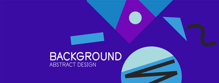 Abstract background. Blocks, lines, triangles, circles composition. Techno or business concept for wallpaper, banner, background, landing pageのイラスト素材