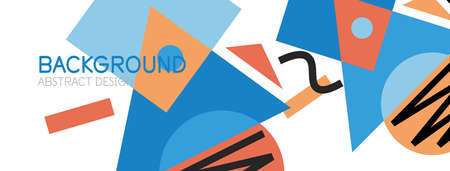 Abstract background with blocks, lines, geometric shapes. Techno or business concept for wallpaper, banner, background, landing pageのイラスト素材