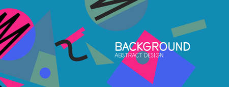 Abstract background with blocks, lines, geometric shapes. Techno or business concept for wallpaper, banner, background, landing pageのイラスト素材