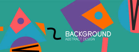 Abstract background with blocks, lines, geometric shapes. Techno or business concept for wallpaper, banner, background, landing pageのイラスト素材