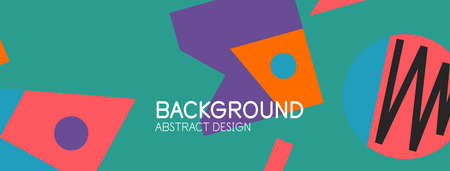 Abstract background with blocks, lines, geometric shapes. Techno or business concept for wallpaper, banner, background, landing pageのイラスト素材