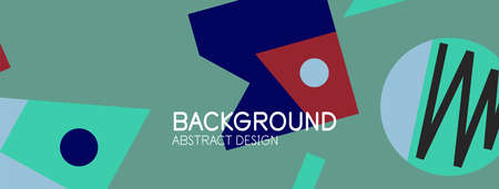 Abstract background with blocks, lines, geometric shapes. Techno or business concept for wallpaper, banner, background, landing pageのイラスト素材