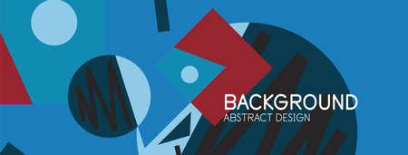 Abstract background with blocks, lines, geometric shapes. Techno or business concept for wallpaper, banner, background, landing pageのイラスト素材