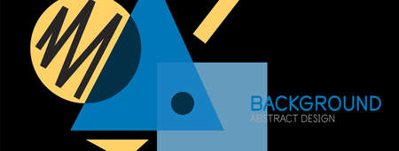 Abstract background with blocks, lines, geometric shapes. Techno or business concept for wallpaper, banner, background, landing pageのイラスト素材