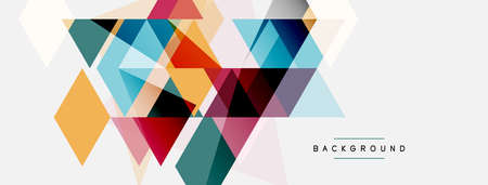 Mosaic triangles geometric background. Techno or business concept, pattern for wallpaper, banner,...