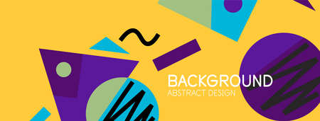 Abstract background with blocks, lines, geometric shapes. Techno or business concept for wallpaper, banner, background, landing pageのイラスト素材