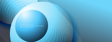 Gradient circles with shadows. Vector techno abstract background. Modern overlapping forms wallpaper background, design templateのイラスト素材