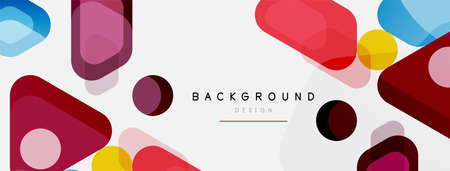 Abstract round geometric shapes and circles background. Trendy techno business template for wallpaper, banner, background or landingのイラスト素材