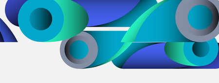 Abstract background. Minimal geometric circles and round style shapes with deep shadow effects. Trendy technology business template for wallpaper banner or backgroundのイラスト素材