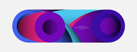 Abstract background. Minimal geometric circles and round style shapes with deep shadow effects....