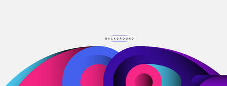 Abstract background. Minimal geometric circles and round style shapes with deep shadow effects....