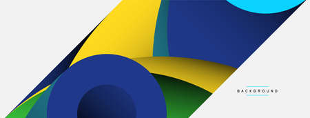 Abstract background. Minimal geometric circles and round style shapes with deep shadow effects. Trendy technology business template for wallpaper banner or backgroundのイラスト素材