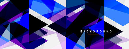 Color triangles composition, geometric abstract background. Techno or business concept, pattern for...