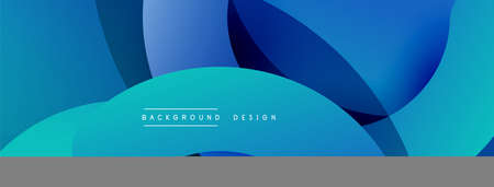 Abstract overlapping lines and circles geometric background with gradient colorsのイラスト素材