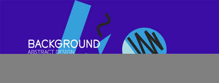 Abstract background with blocks, lines, geometric shapes. Techno or business concept for wallpaper, banner, background, landing pageのイラスト素材