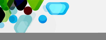 Color bubbles and rounded geometric shapes on white. Vector geometric minimal abstract background for wallpaper, banner, background, landing pageのイラスト素材