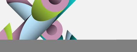 Abstract background. Minimal geometric circles and round style shapes with deep shadow effects. Trendy technology business template for wallpaper banner or backgroundのイラスト素材