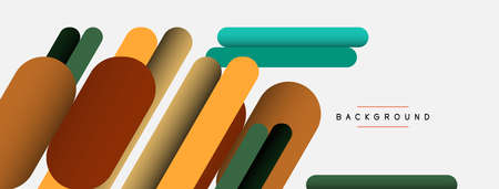 Overlapping round shapes and lines background. Vector illustration for wallpaper banner background or landing pageのイラスト素材