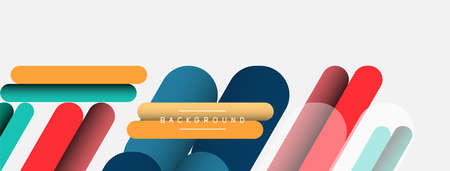Overlapping round shapes and lines background. Vector illustration for wallpaper banner background or landing pageのイラスト素材