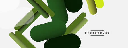 Overlapping round shapes and lines background. Vector illustration for wallpaper banner background or landing pageのイラスト素材