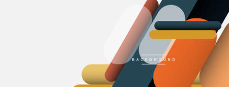 Abstract background. Round shapes, lines compositions on grey backdrop. Vector illustration for wallpaper banner background or landing pageのイラスト素材