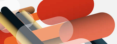 Abstract background. Round shapes, lines compositions on grey backdrop. Vector illustration for wallpaper banner background or landing pageのイラスト素材