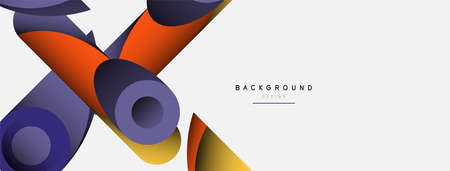 Abstract background. Minimal geometric circles and round style shapes with deep shadow effects. Trendy technology business template for wallpaper banner or backgroundのイラスト素材
